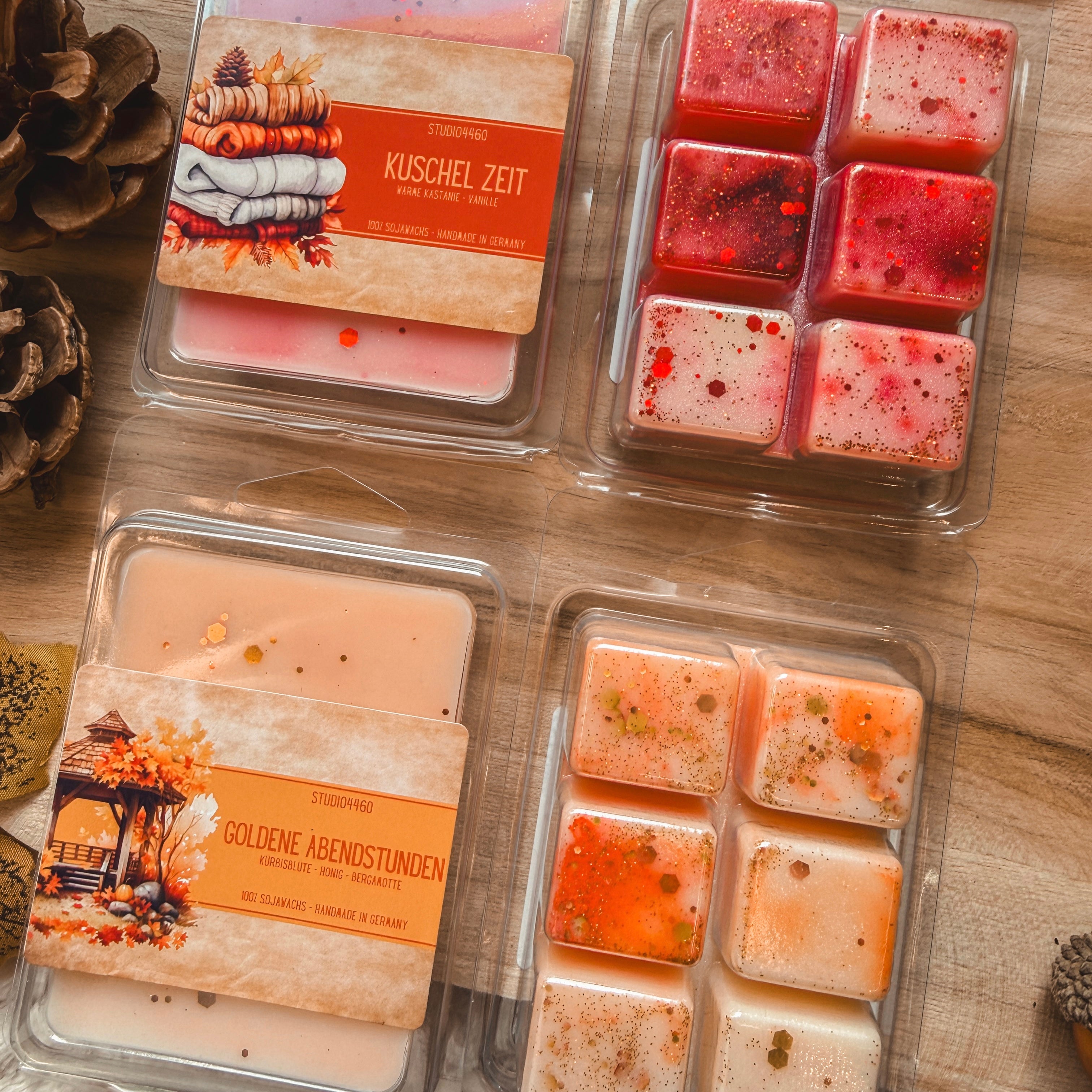 Handgemachter Duftwachs aus Sojawachs - vegane Wax Melts - nachhaltig und tierversuchsfrei hergestellt